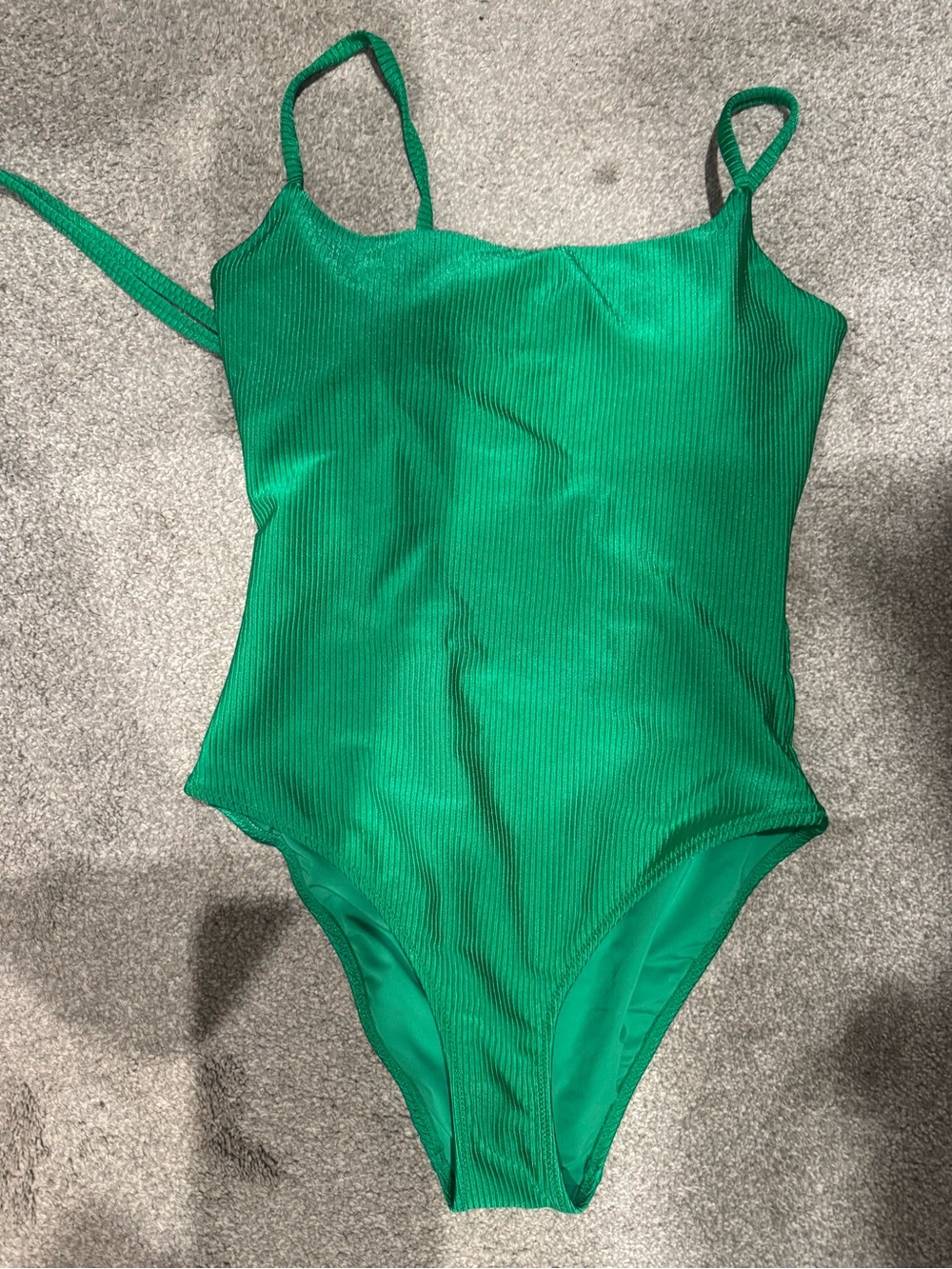 aerie Green Ribbed Full Coverage One-Piece